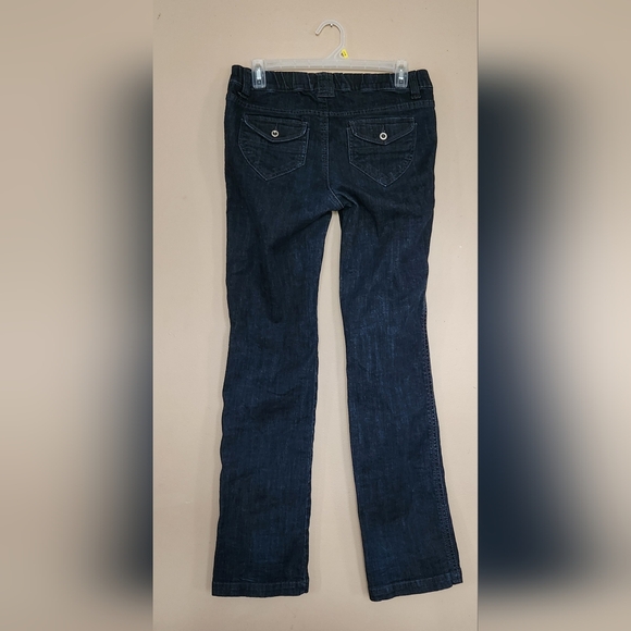 Thyme Maternity Like New Jeans Size S Tapered Elastic Waist Low Rise - Picture 3 of 13